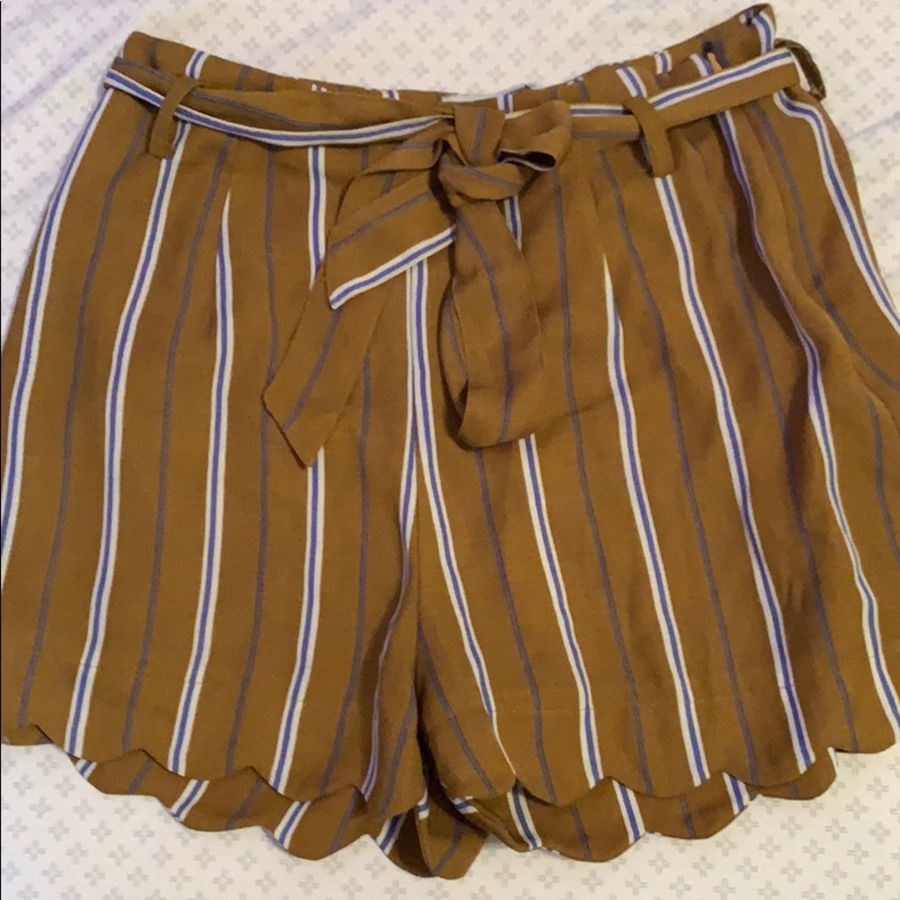 hyfve patterned striped shorts
